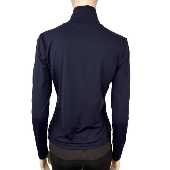 ST. JOHN CAVIAR Collection Navy Blue Marine Fine Knit Quiet Luxury Sweater S - Picture 3 of 11